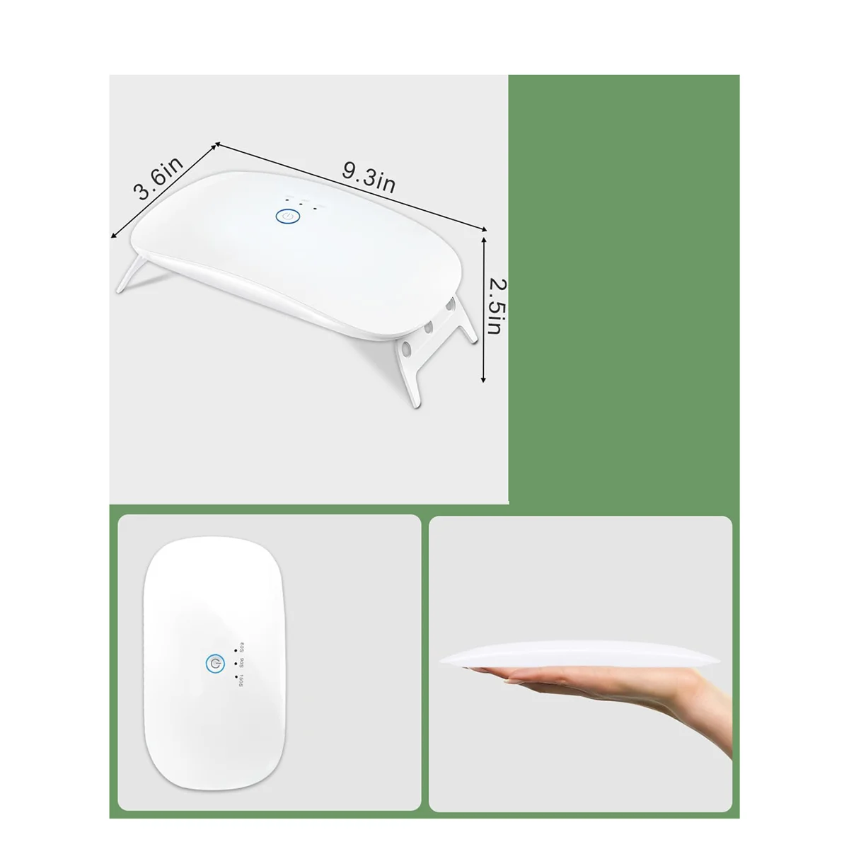 Luz UV plegable para resina, lámpara UV portátil de curado rápido de mayor potencia, suministros para moldes de resina UV