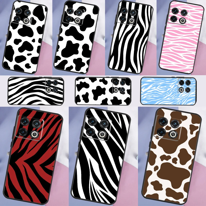 Patrón de cebra de vaca para OnePlus 10 Pro 9 Pro 8T 9RT 10T Ace, funda de teléfono para OnePlus Nord 2 CE N10 N20 N100 N200