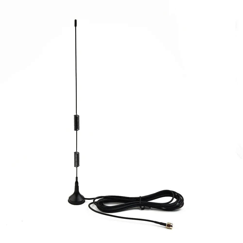 7dBi Radio Antenna SMA Male Connector VHF 136-174MHz UHF 400-470MHz 3 Meter RG174 Coaxial Cable Strong Magnetic Base Mount