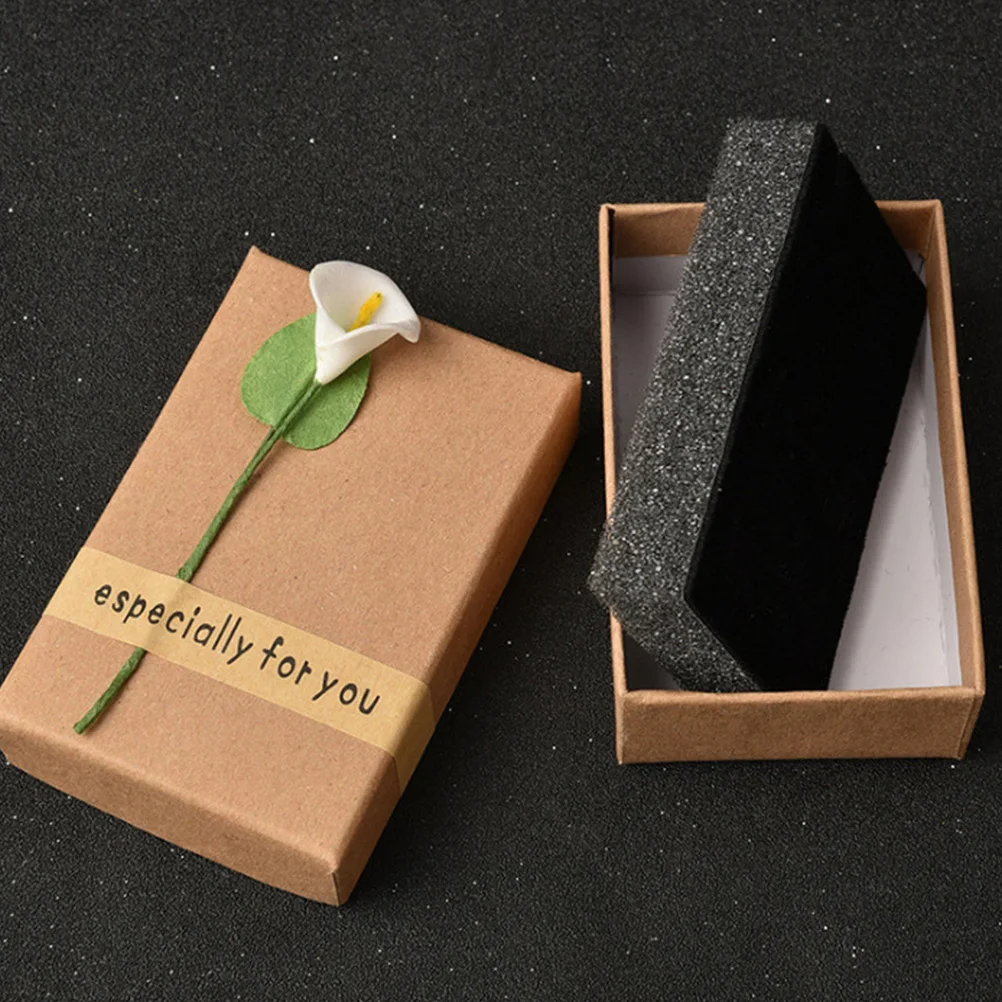 

10 шт., винтажные шкатулки для драгоценностей из искусственной бумаги, маленькое ожерелье, органайзер для хранения сережек, подарочная коробка, коробка для ожерелья, держатель для колец