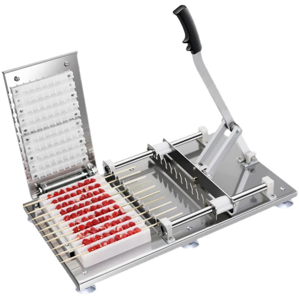 

Barbecue Kebab Piercer Meat String Machine Manual Kebab Skewer Machine Stainless Steel Meat Lamb Skewer Machine