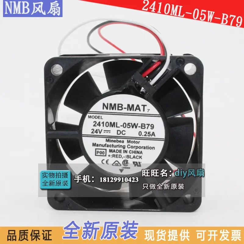 for 2410ML-05W-B79 for NMB Fan 6025 6CM 24V 0.25A Stop Alarm Inverter Cooling Fan