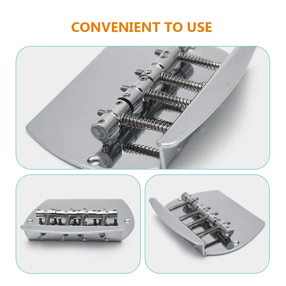 

Bass Bridge Metal Tailpiece Replacement Hardtail Guitar Musical Instrument Parts