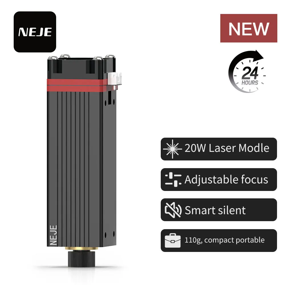 NEJE N30820 20W Laser Engraving Module Adjustable Focus And Silent for Cnc Laser Engraving Cutting Machine WoodWorking DIY Tools