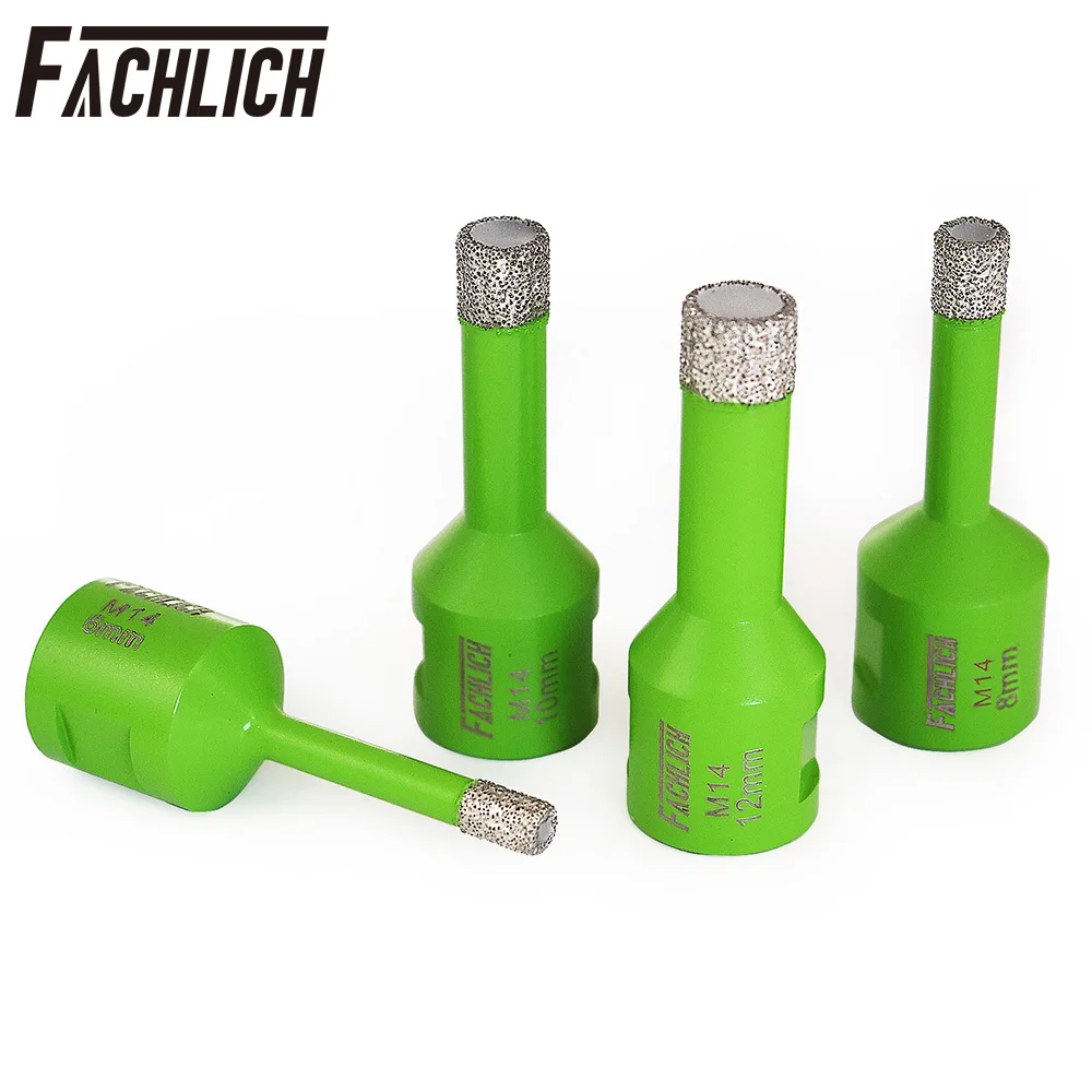 FACHLICH 1/2 Stück Bohrer Kernbohrer Durchmesser 6-150mm für Keramikfliesen Granit Marmor Stein M14 Gewinde Trockenbohrer Lochsäge – Detail 7