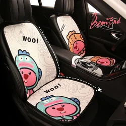 New Cartoon Car Seat Cushion Protector Cute Breathable Ice Silk Fashion Car Seat Cushion Cover Non Sweat Interior Accessories