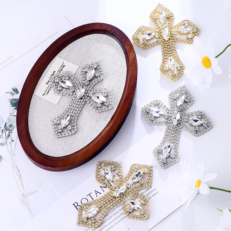 Neu 1 Stück Hotfix Glitzer-Strass-Applikation Kristallstein-Patch für DIY-Kleidung, Kleider, Accessoires und Dekoration