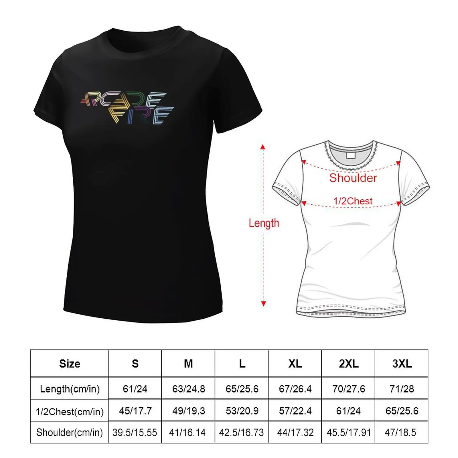 Arcade Fire US Rock Band Retro Gift T-Shirt customizeds plus sizes heavyweights workout shirts for Women loose fit