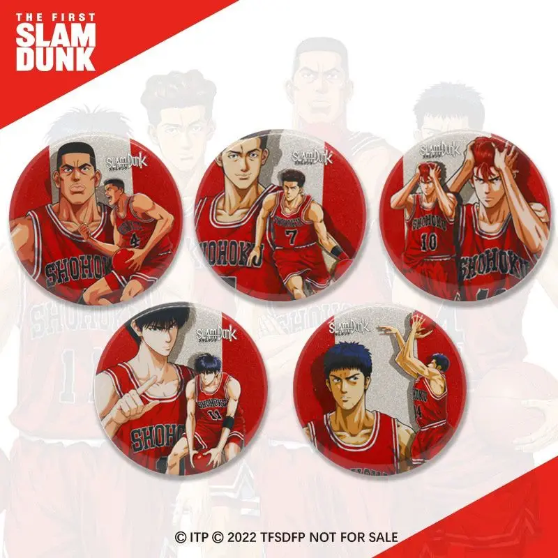 Slam Dunk Sakuragi Hanamichi Haruko Akagi Rukawa Kaede Gantungan Kunci Anime Kreatif dan Personal, Dekorasi Badge