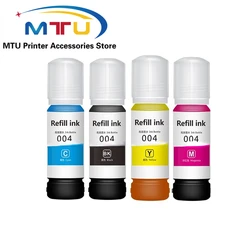 1Set 004 CMYK Refill Ink for Epson L1119 L3108 L3115 L3151 L3118 L3119 L3156 L3158 L1118 L3153 L4158 L4168 70ML/Bottle