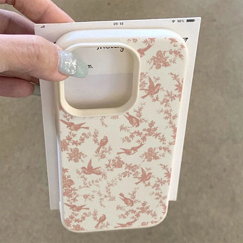 핑크색 작은 꽃 리치 패턴 소프트 실리콘 폰 케이스 샤오미 14T 13T Pro 5G 15 14 13 충격 방지 범퍼 백 케이스 커버