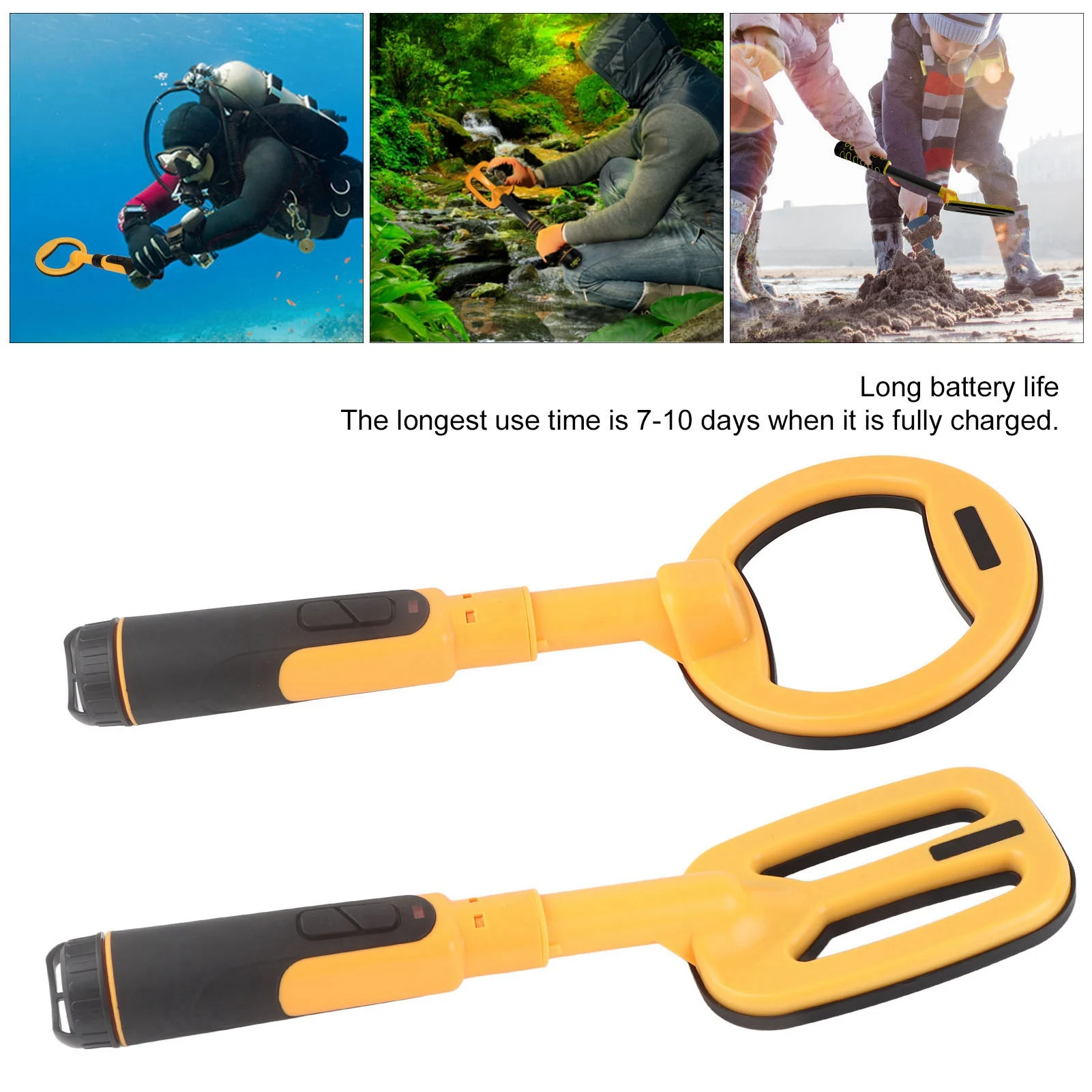 3 In 1 เครื่องตรวจจับโลหะมือถือ IP68 ชาร์จเครื่องตรวจจับโลหะทองสําหรับสระว่ายน้ํา Sea Gold เครื่องตรวจจับเครื่องตรวจจับโลหะ