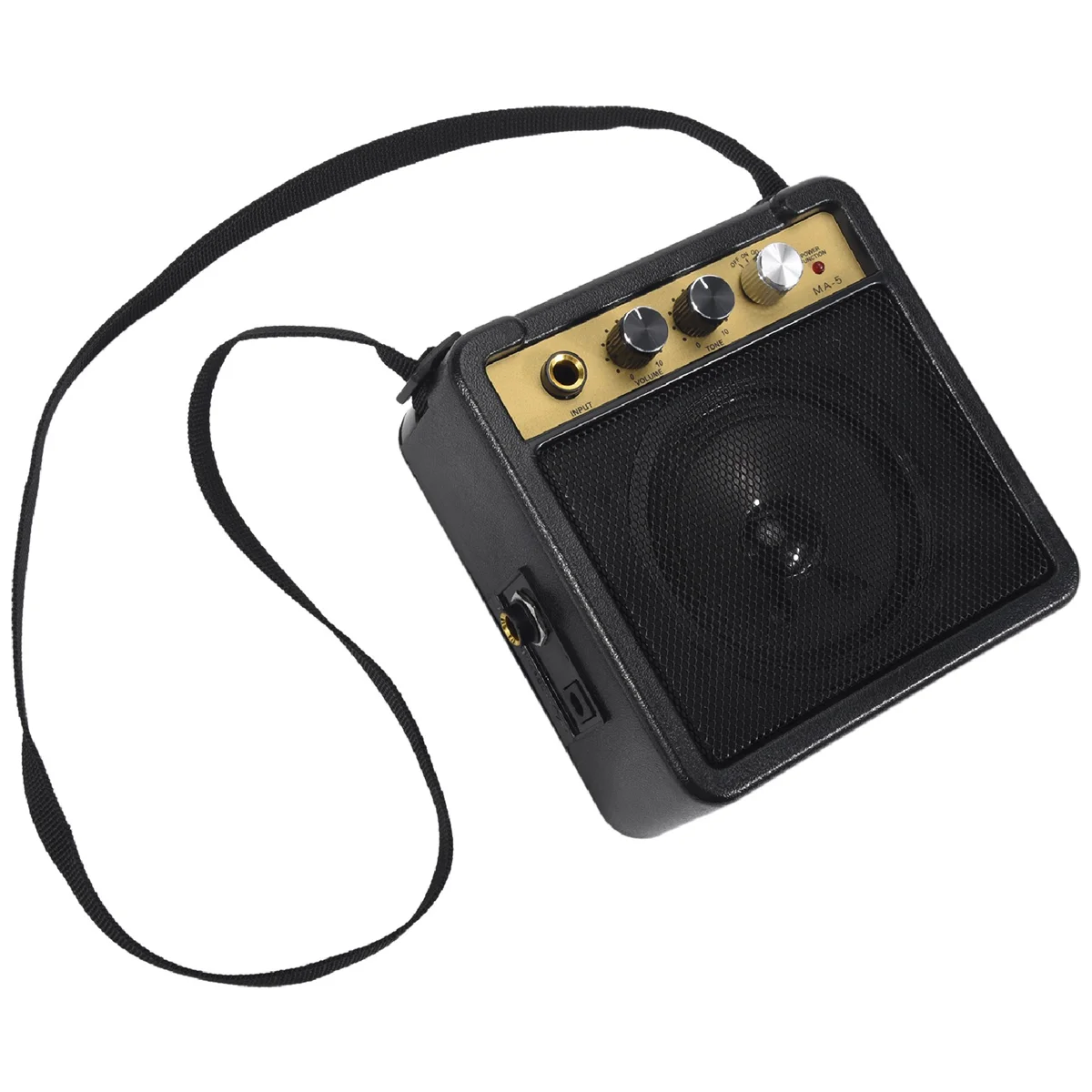 Mini Guitar Amplifier Amp Speaker 5W with 6.35mm Input 1/4 Inch Headphone Output Supports Volume Tone Adjustment