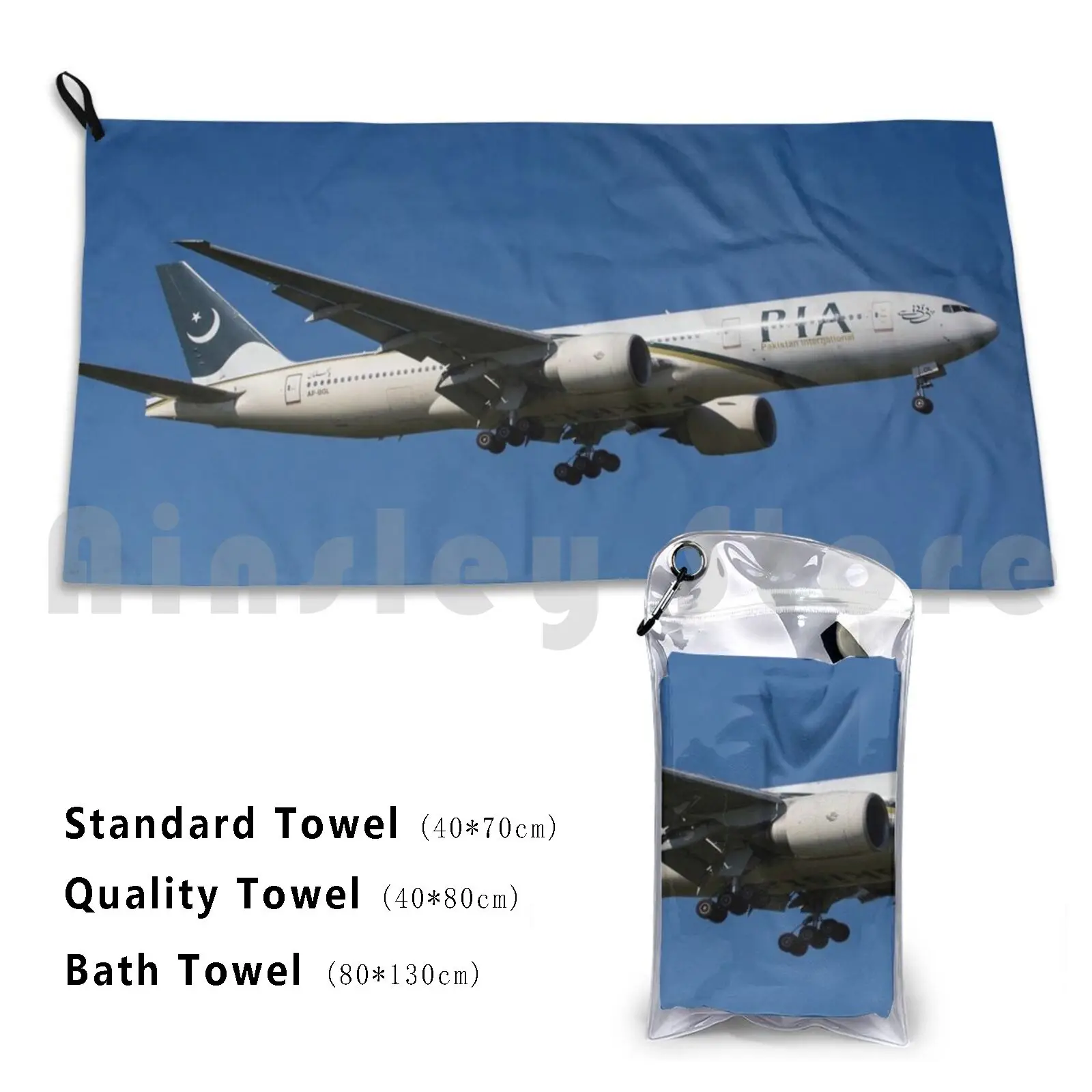 Pakistan International Boeing 777 Bath Towel Beach Cushion Pia Pia 777 Pia Boeing Pia Jet Pia Pia Boeing 777