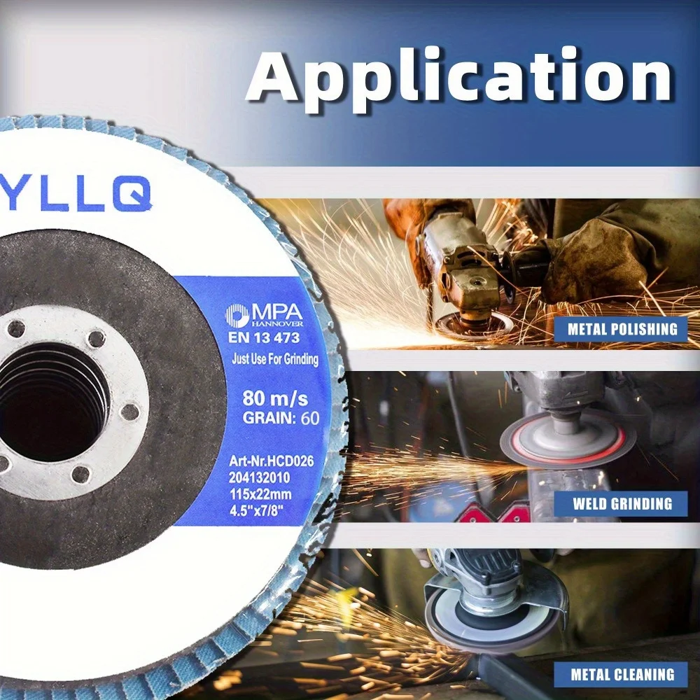 100 قطعة 4.5 بوصة 60 حصى T29 قرص رفرف قسط زركونيا الرملي طحن جديد