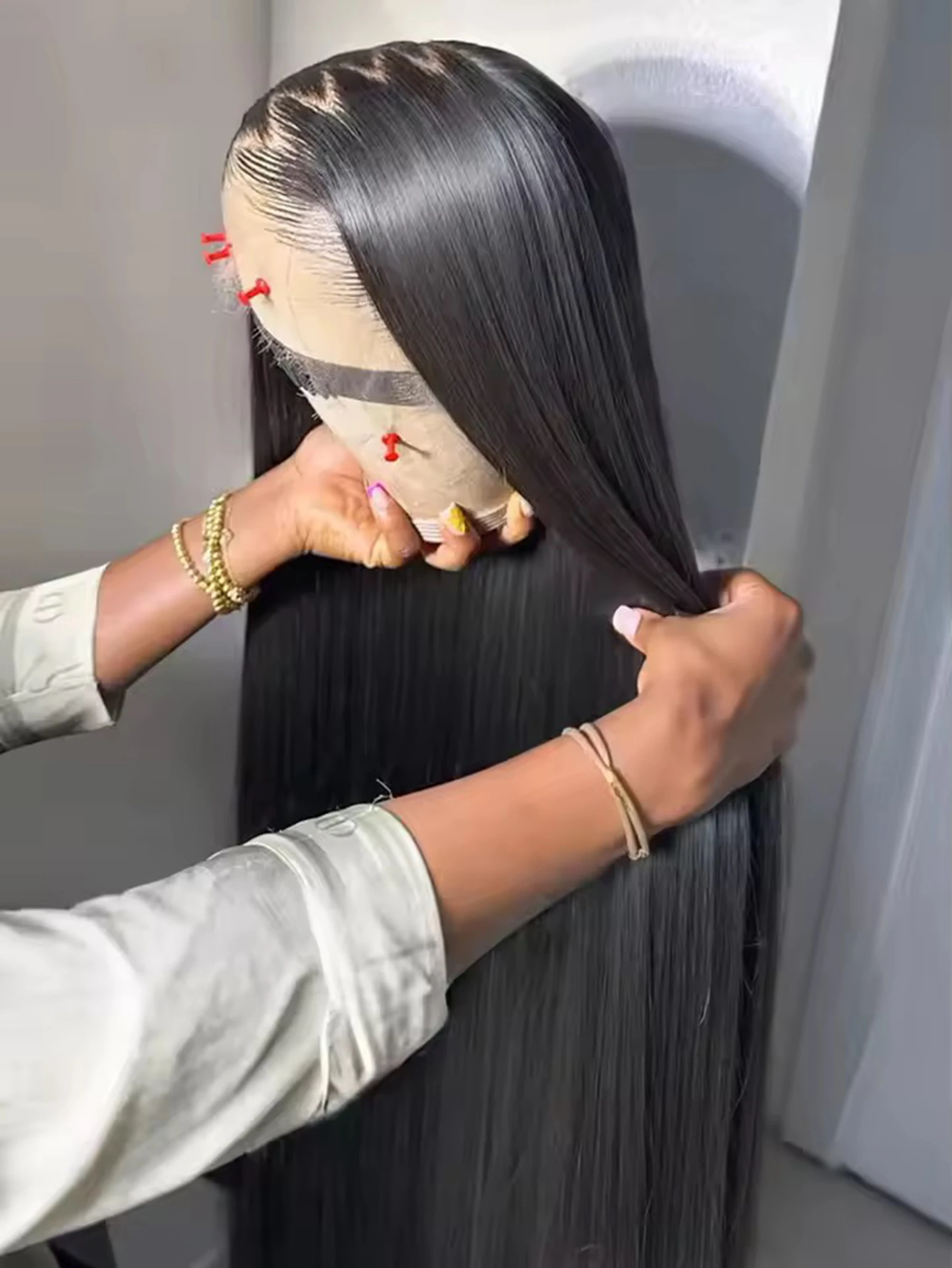 

Прямой синтетический парик 13X4X1 HD Full Lace Front для женщин, цвета: 99J красный, бордовый, имбирный, 613 медово-русый, коричневый, с предварительно выщипанной линией роста волос