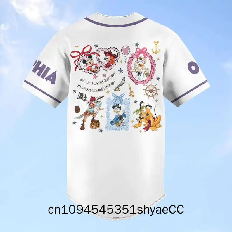 Vintage Daisy And Friends Coquette Baseball Jersey, Disney Cartoon Coquette Bow Jersey, Magical Mirror Bow Baseball Shirt, Girl