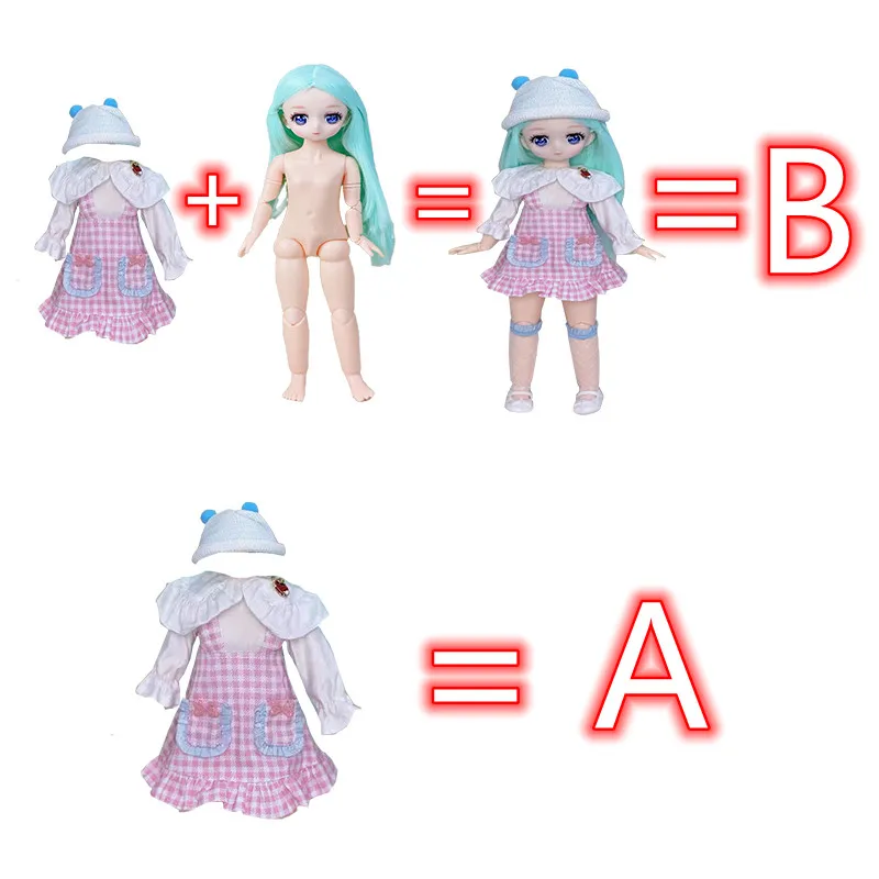 Modische Mädchen 30cm Puppe 1/6 bjd Puppe komplettes Set oder Kleidung Set Kinder-und Mädchens pielzeug Geschenk