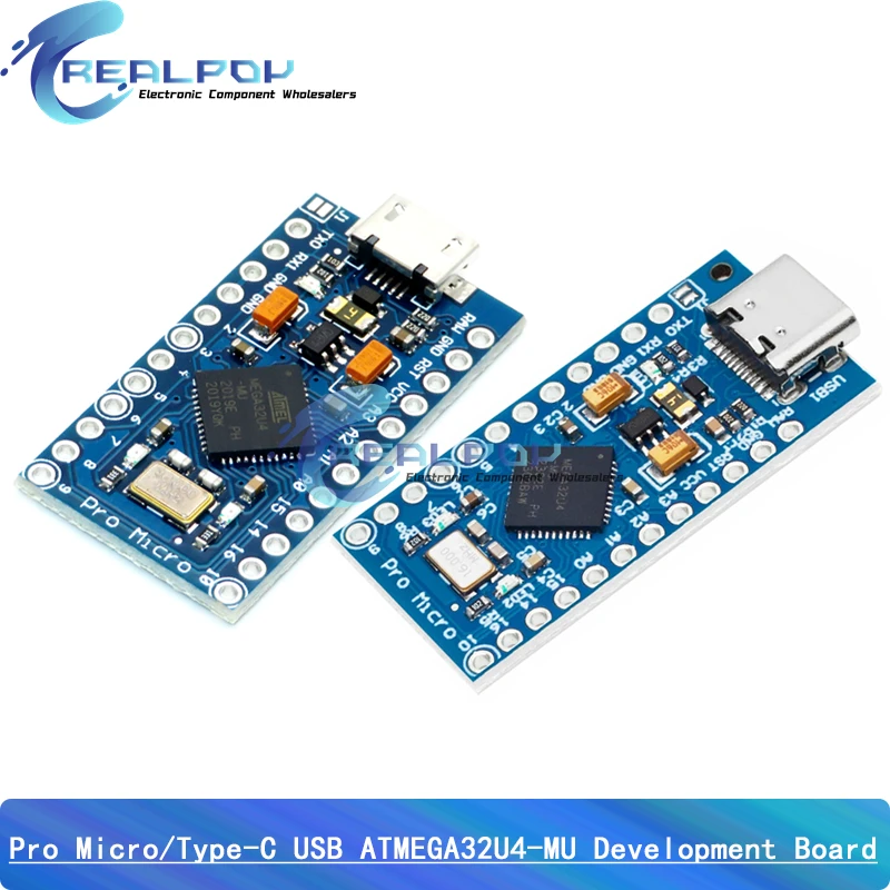 Pro Micro ATmega32U4 5V 16MHz Original Chip Replace ATmega328 For Arduino Pro Mini With 2 Row Pin Header For Leonardo UNO R3