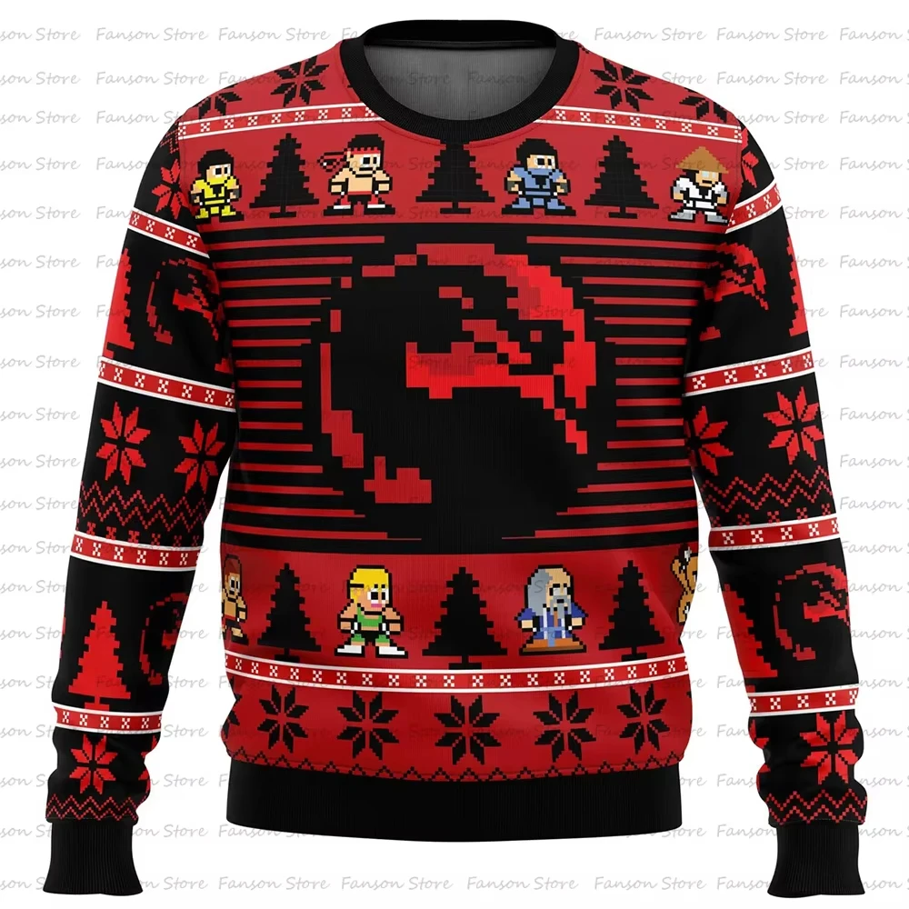 Majoras Mask Seamless Pattern Zelda Ugly Christmas Sweater Autumn Women Men Pullover Tops 2025 Fashion Couple Hoodie Sweatshirt