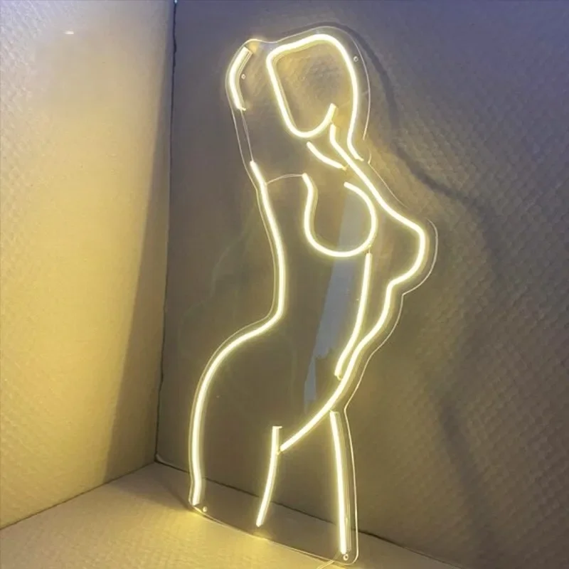 New Shining Sign Custom Logo Bar Party Acrylic Flexible Neon Letters High Quality Decorative Sexy Lady Led Sign Neon For Sale