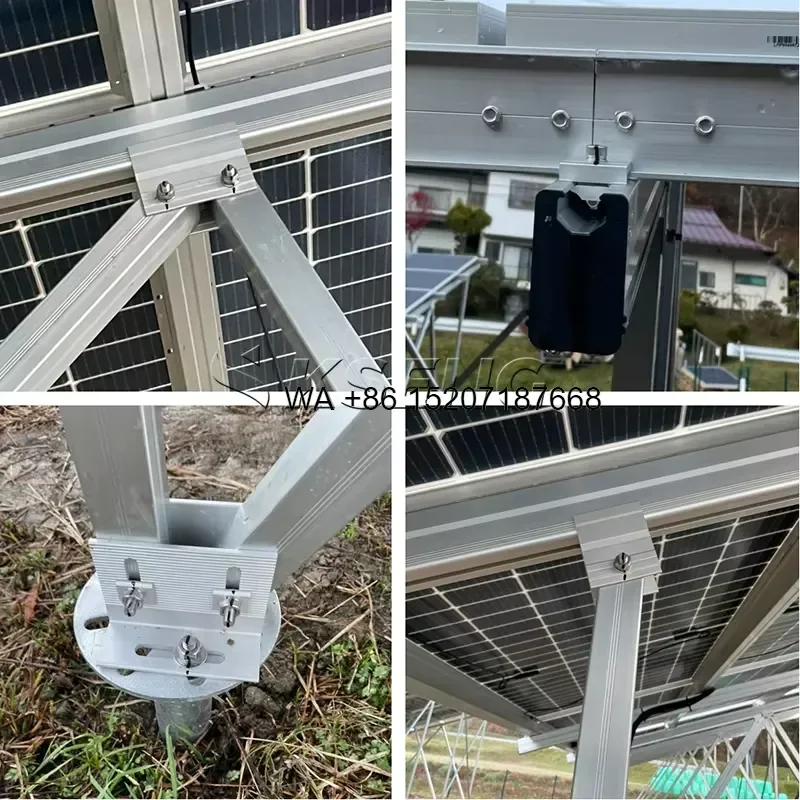Wmwmnu for Large Scale Solar Power Plant Mounting System Solar Panel Rail Ground Bracket Aluminum Photovoltaic Ground Mount