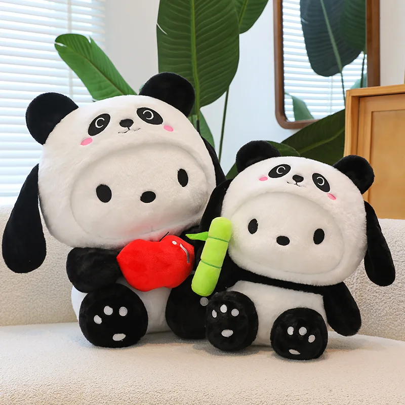 

Новая милая собака Sanrio Panda Pacha, плюшевые игрушки, куклы, бамбуковая панда, кавайные плюшевые подушки, куклы, подарки на Рождество и день рождения