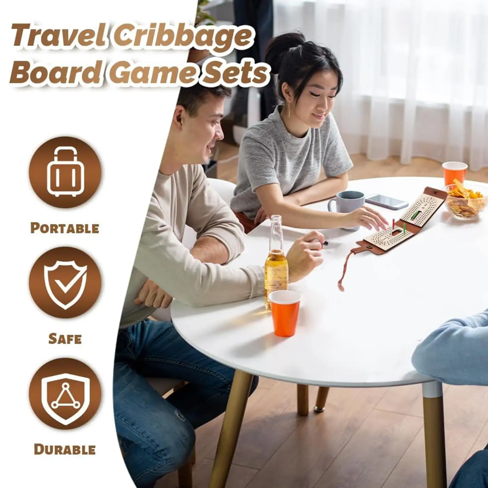 

Набор настольных игр Cribbage, дорожный набор настольных игр Cribbage, традиционная интерактивная игрушка с хранилищем, игральная карта для детей, семьи