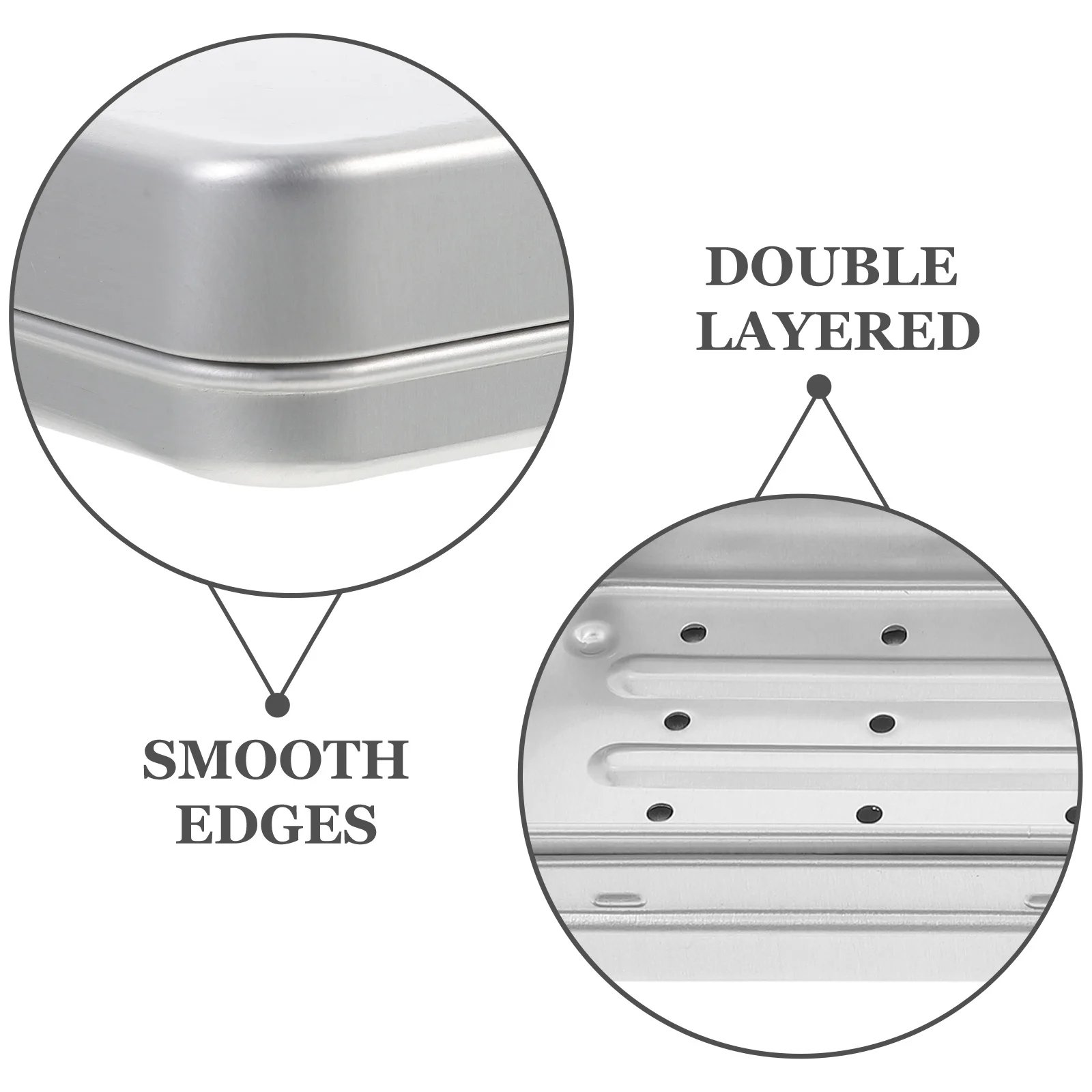 

Aluminum Tin Square Soap Holder Box Practical Soap Box with Lid Travel Soap Storage Case Prevent Soap Dissolving Bathroom Supply