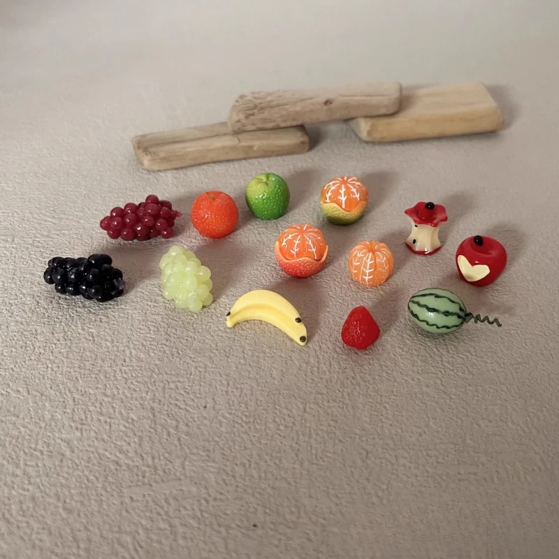 Emulation Miniature Fruit Mini Nut Apple Banana Watermelon Strawberry Model Decoration Piece