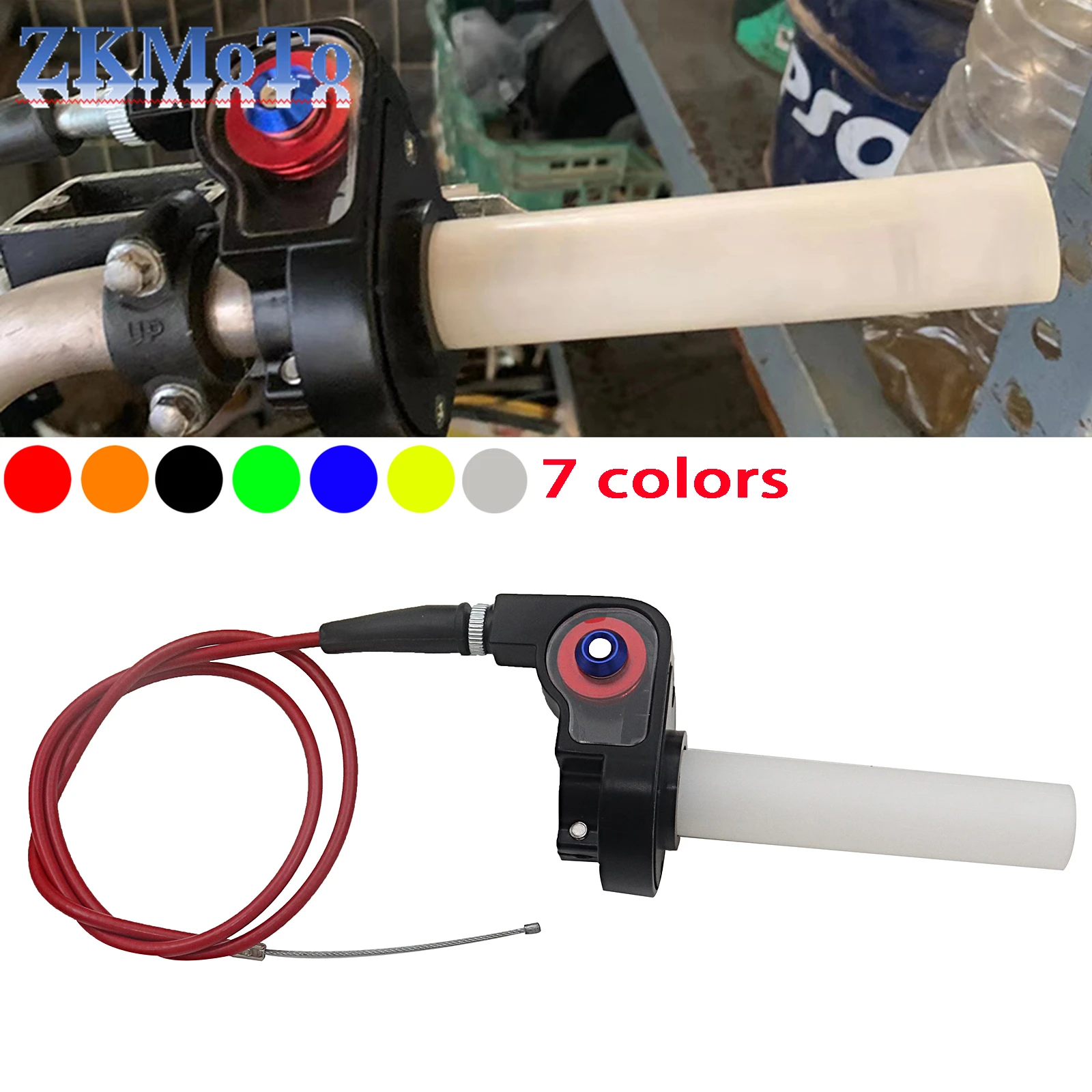 Enduro Motocross Motorcycle Accelerator Throttle Handle Grips Parts Universal 1200mm Cable 22mm 7/8'' Dirt Pit Bike Accessories