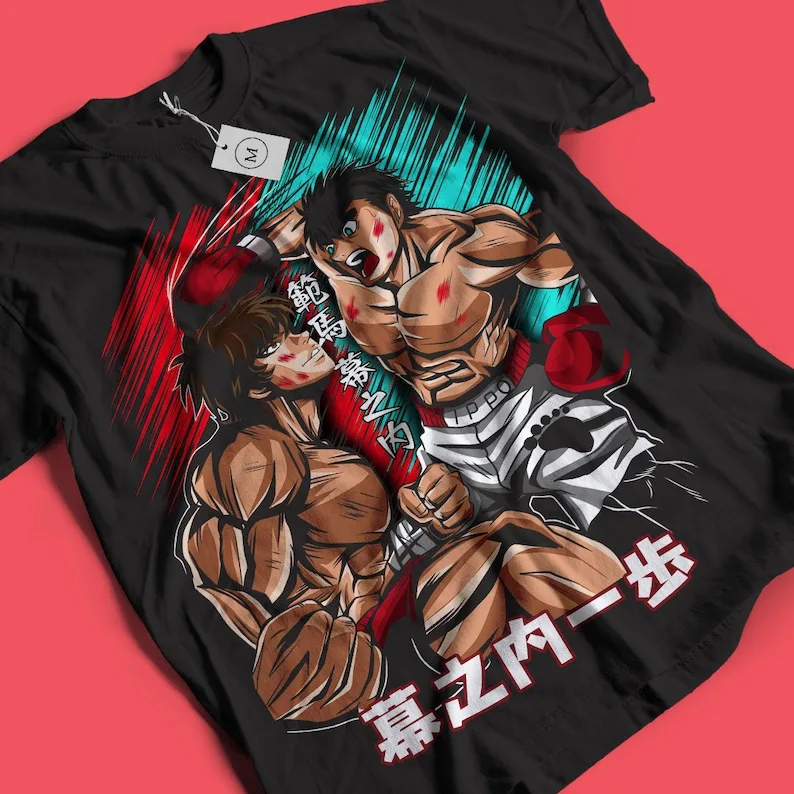 Unisex Hajime No Ippo VS hanma T-shirt, Kamogawa Boxing Gym Crew, Ippo Makunouchi Kbg, Manga, Anime Tee, the grappler T-shirt