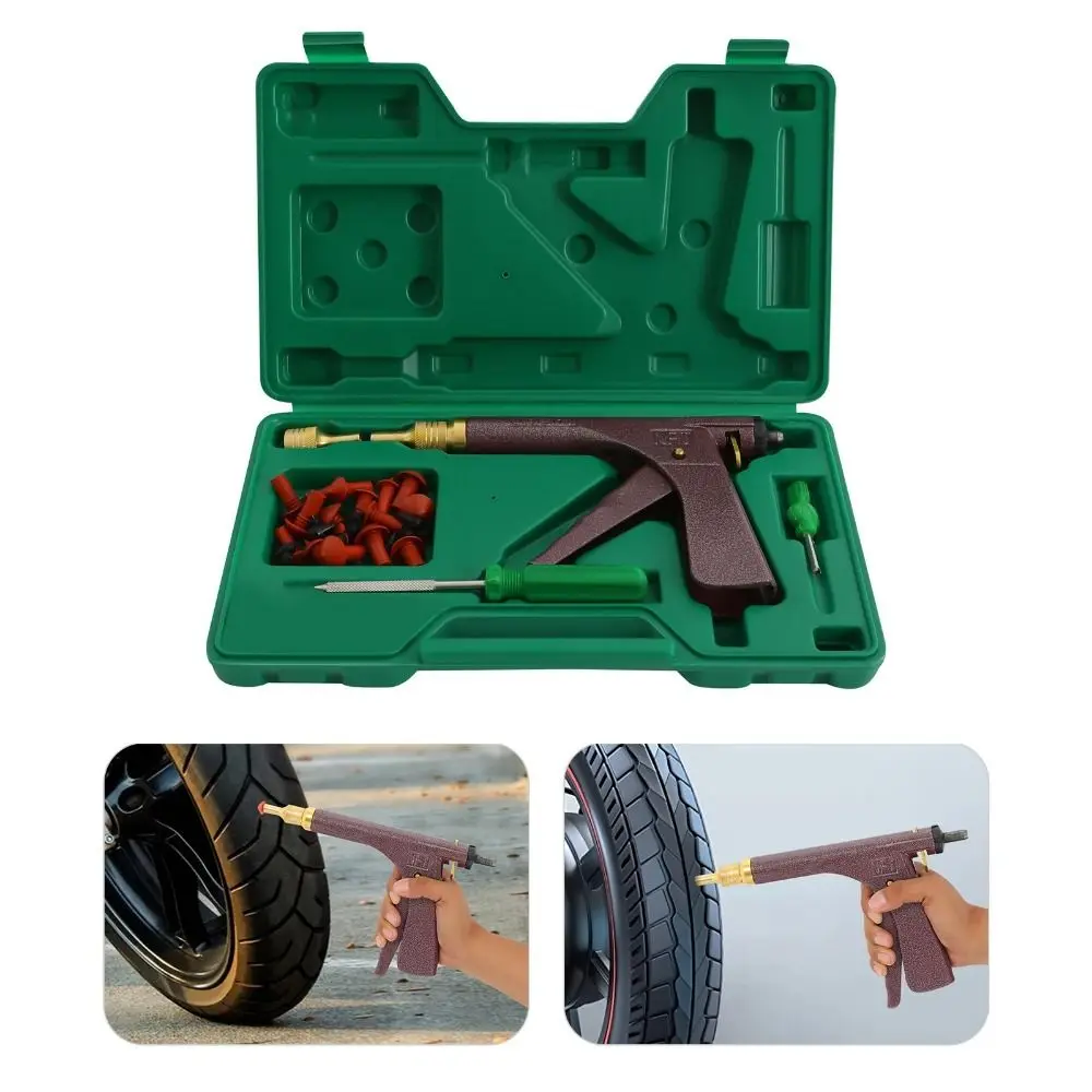 

With Mushroom Plugs Wheel Repair Tool Set Wear Resistant Professional Tire Repair Rapidplug Kit Universal Portable