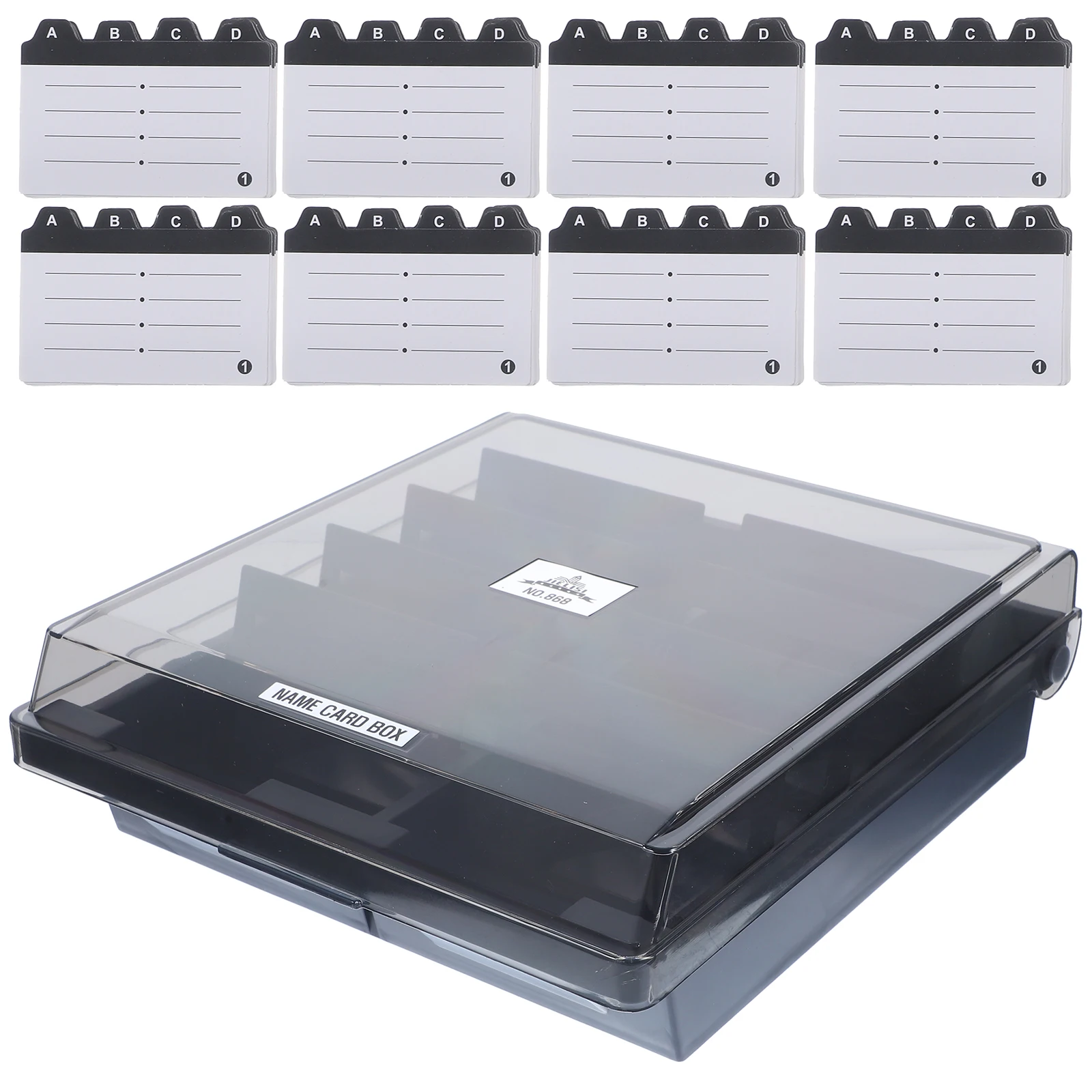 

Business Card Plastic Case Desk Display Business Card Display Holder Stand ganizer Save Space Storage Box