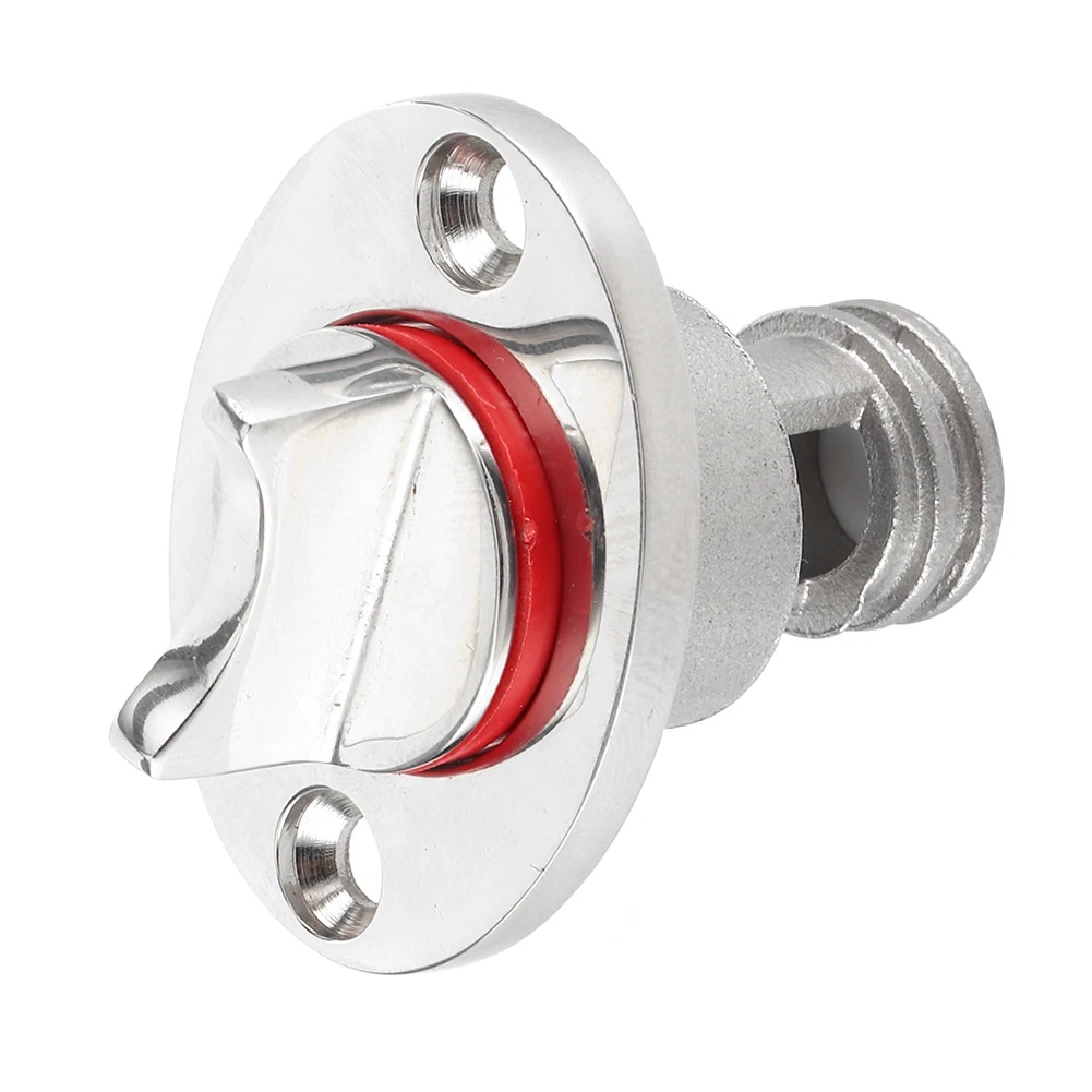 Marine Boat Drain Plug 316 Stainless Steel Oval Screw Thread Garboard Plug Polished Corrosion Resistant Fitting