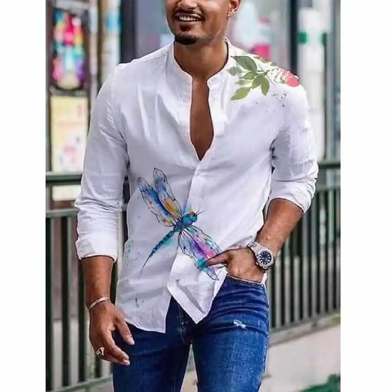 

Men's Loose Long Sve irt Casual Wear plus Size New 2025 Comfortable Cotton Sun Protection Treaent Ice Sensation Spring