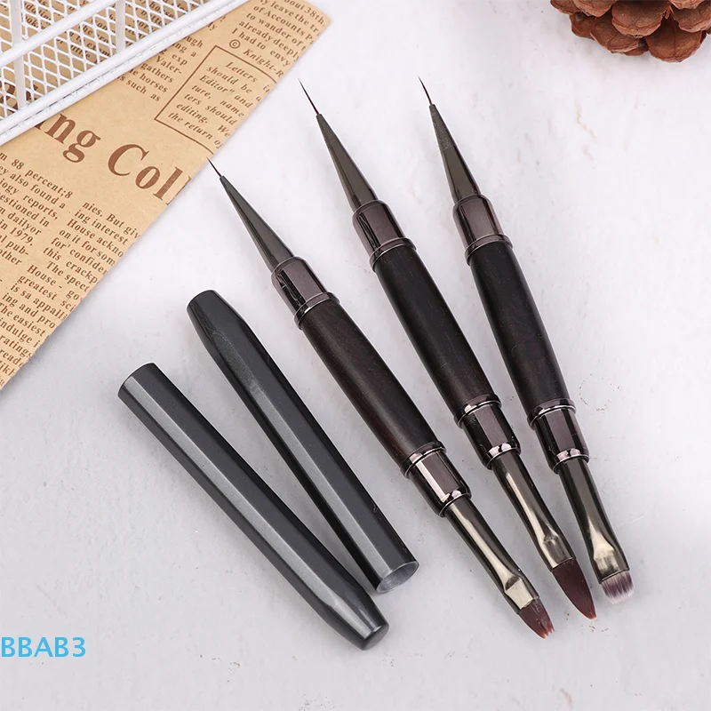 【B】 Penna per unghie a doppia estremità Pennello per colla Penna per fototerapia Pennello per rivestimento in gel UV Penna per disegno per nail art a doppia estremità Pennelli per manicure Strumento