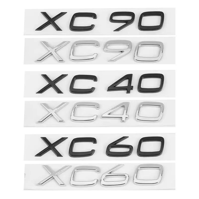 1PCS Metal Letter For Volvo XC40 XC60 XC90 C30 S40 S60 S80 S80L S90 V40 V60 V90 T6 T3 W4 T5 T8 AWD B5 V8 Edge Auto Accessories