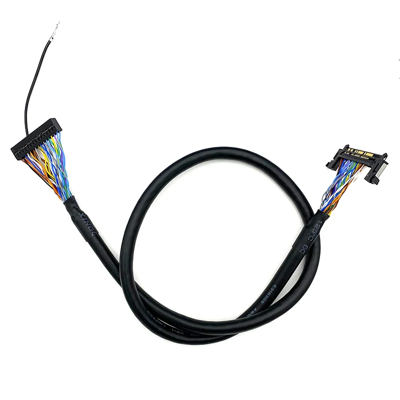 FIR-E51PIN-dualS8 LVDS HD screen cable for LG for Samsung AB switch 20276 rindustrial control advertising board With shield