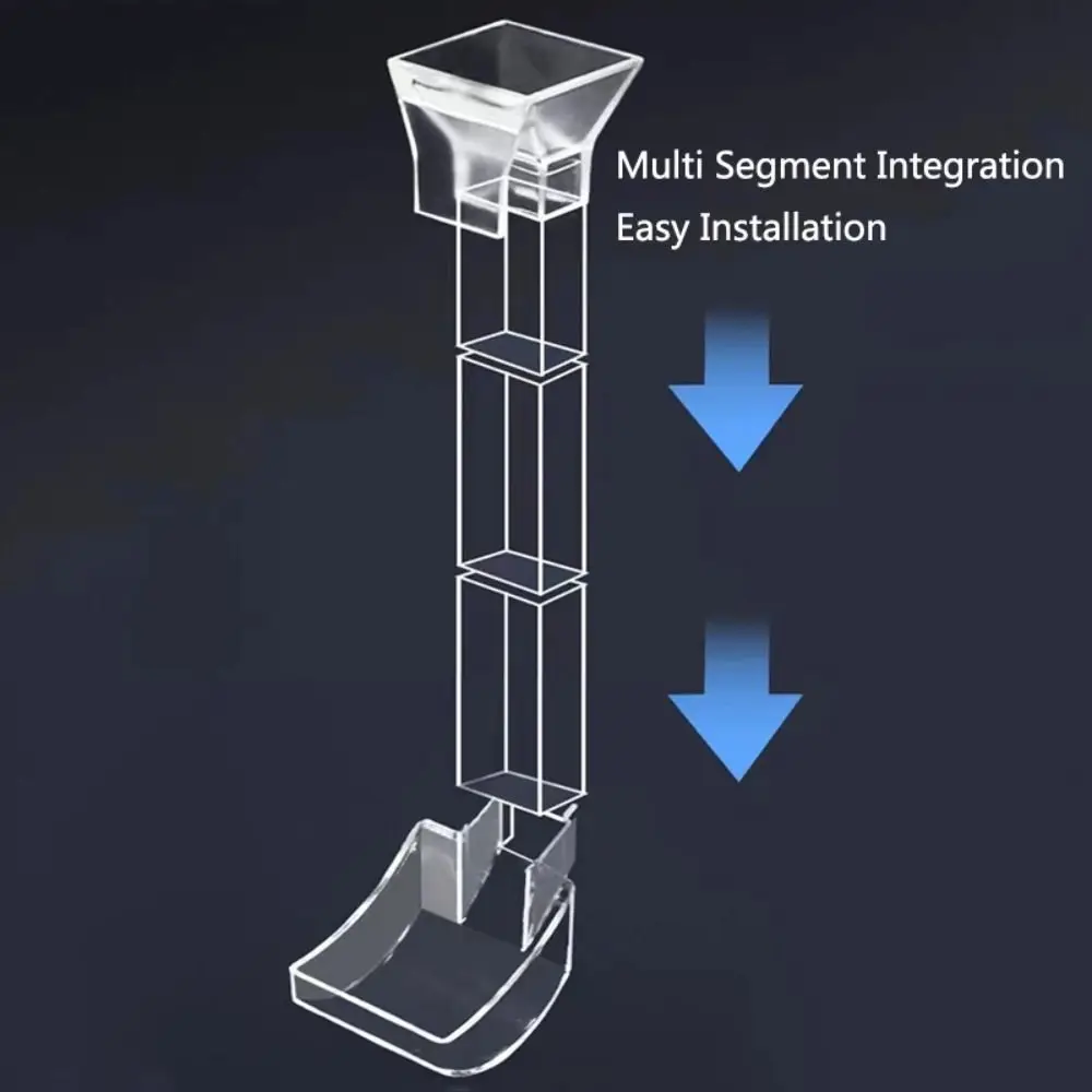Transparent Aquarium Fish Tank Feeder Tube Acrylic Fixed Point Fish Tank Food Dispenser with Suction Cup Durable Feeding Tool