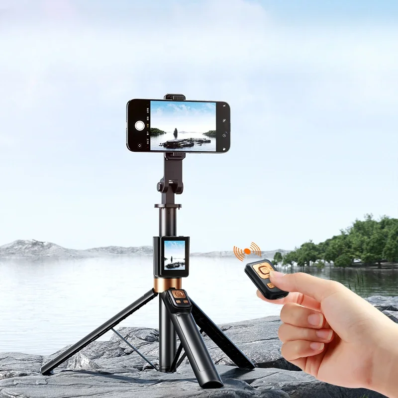 Selfie stick mobile phone real-time composition camera holder