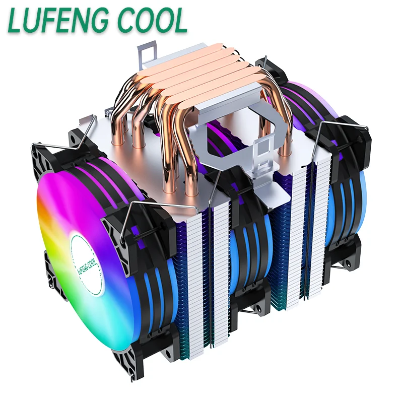 Lufengcool Pc Fan 6 Heatpipes Cpu Koeler 12th 1700 1200 1155 1151 1150 1156 X79/X99 R5 AM4 Amd am3 FM2 2011/2066 AM5