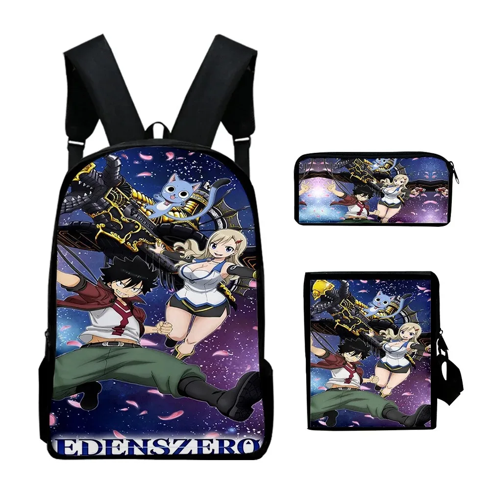 

Harajuku Student School Bags, 3D Print, Cool Edens, zero, Laptop Backpack, Backpack, Tilt Shoulder Bag, Pencil Case, 3Pcs Set