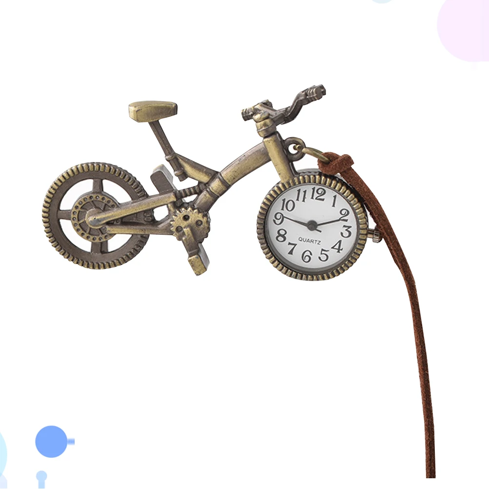 

Vintage Pocket Watch Bycicle Shaped Hanging Clock Delicate for Gift Fashion Craft Decorative