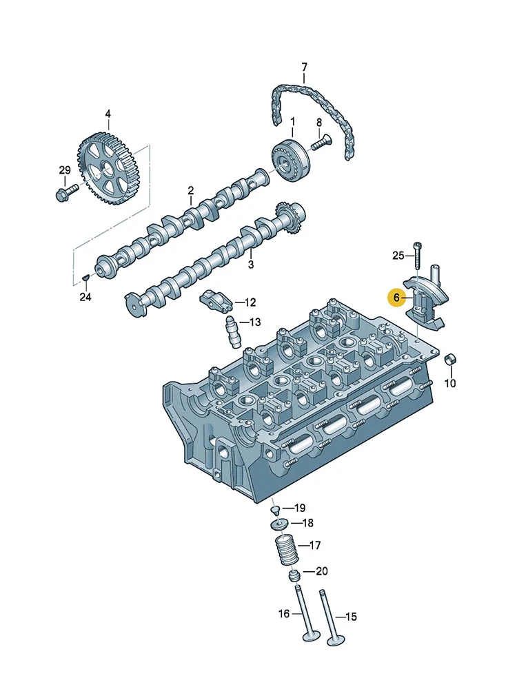 BOICY Camshaft Timing Chain Tensioner for VW 2.0 Polo Golf Eos Jetta Passat Touran A1 A3 A4 A6 06F109217 06F109217A 06F109217B