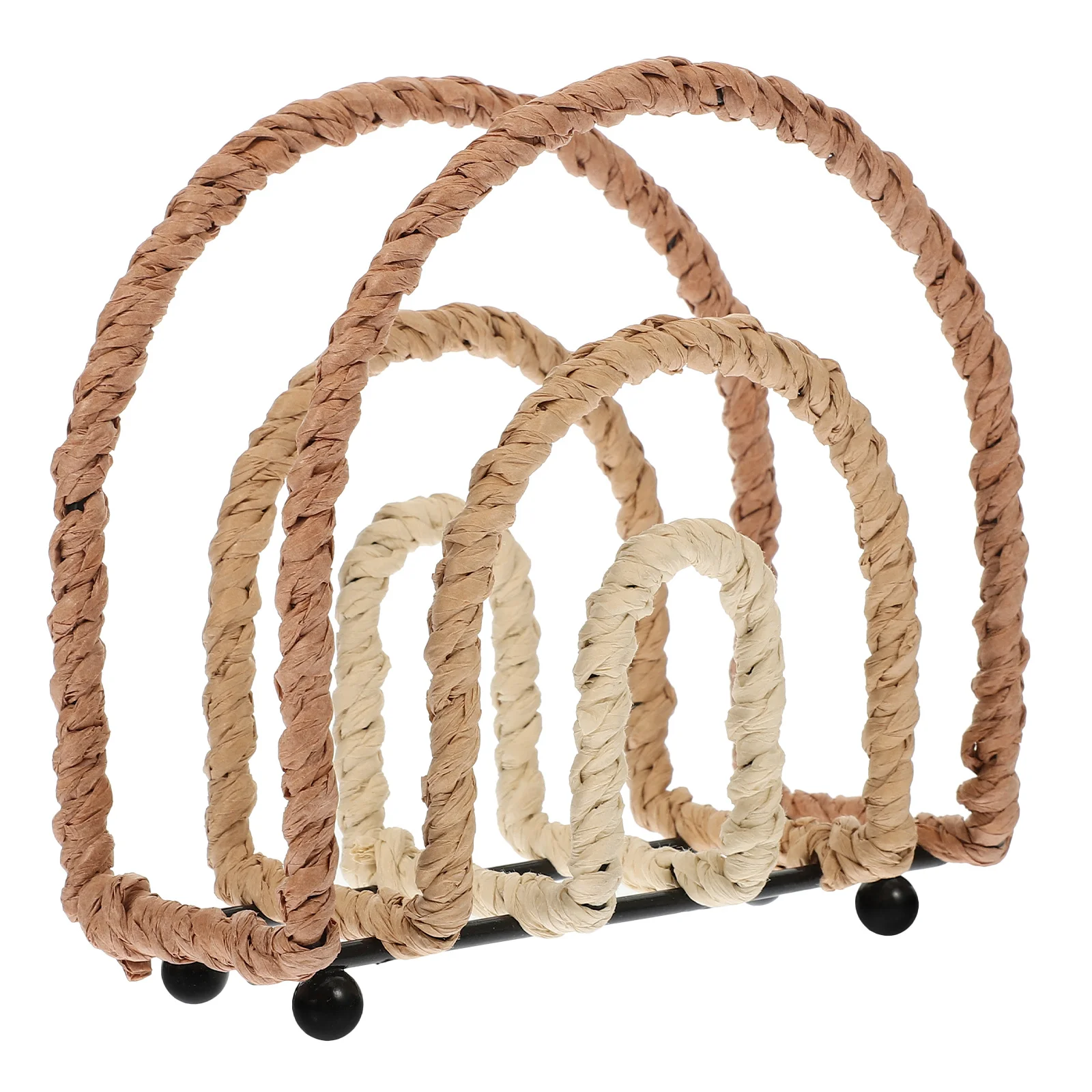 حامل مناديل حديد إبداعي مجوف حامل مناديل ورقية للمنزل والمكتب والمطبخ وطاولة الطعام ورف تخزين الأنسجة المزخرفة #4