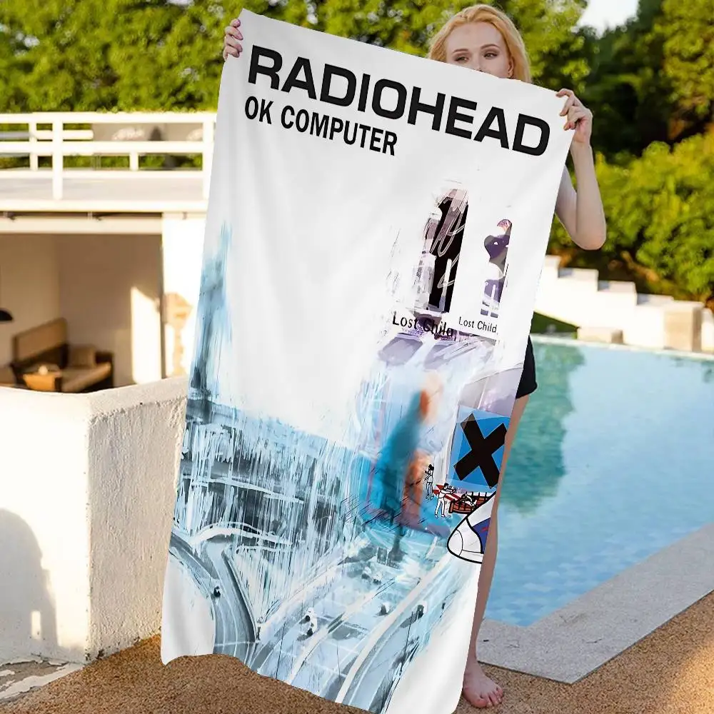 Alternative Band Radiohead Anime Beach Swimming Towel Soft Absorbent Washcloth Children's Gifts for Kids Travel Camping Gym