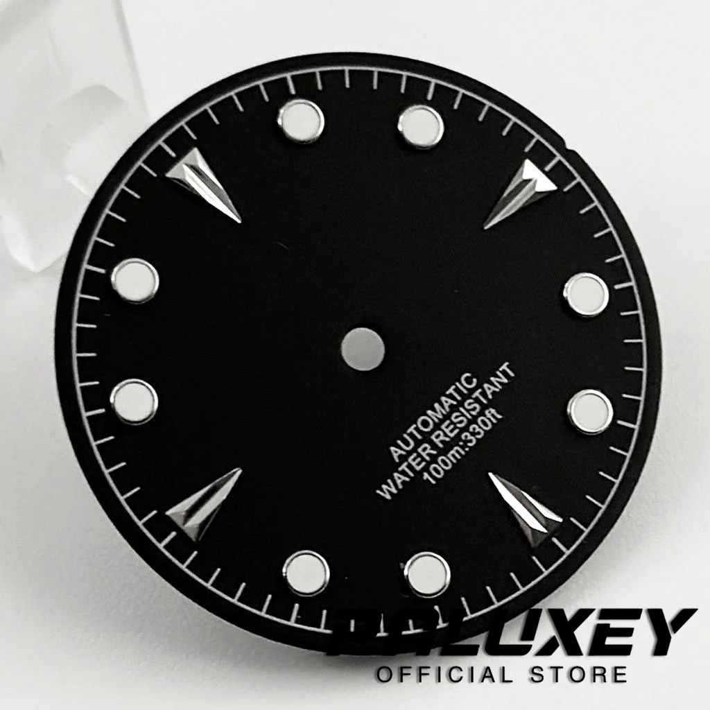 29 มม.สีเขียวส่องสว่างนาฬิกาสําหรับ NH35 NH36 ETA2824 2836 Miyota 8215 การเคลื่อนไหวสีดําสีขาวสีเขียวสีฟ้านาฬิกาใบหน้า