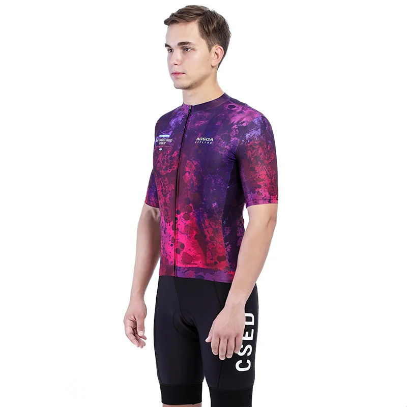 Aogda Men's Cycling Jersey, MTB Road Bike Shirt, Pro Team, Short Sleeve Bicycle Clothing, High Quality