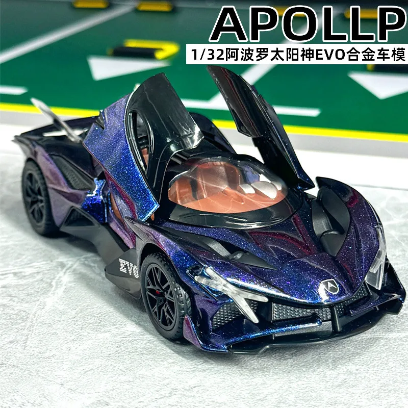 

1:32 Apollo Project EVO Alloy Model Car Toy Diecasts Metal Casting Pull Back Sound and Light Car Toys For Children Vehicle